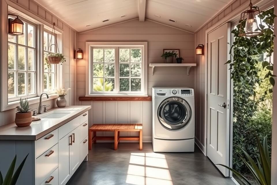 Transform Your Garden Shed into a Functional Laundry Room Now