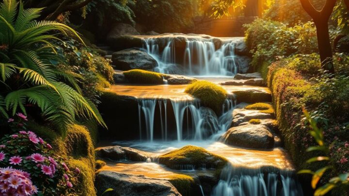 Waterfall in the garden – Tips for building it yourself & instructions