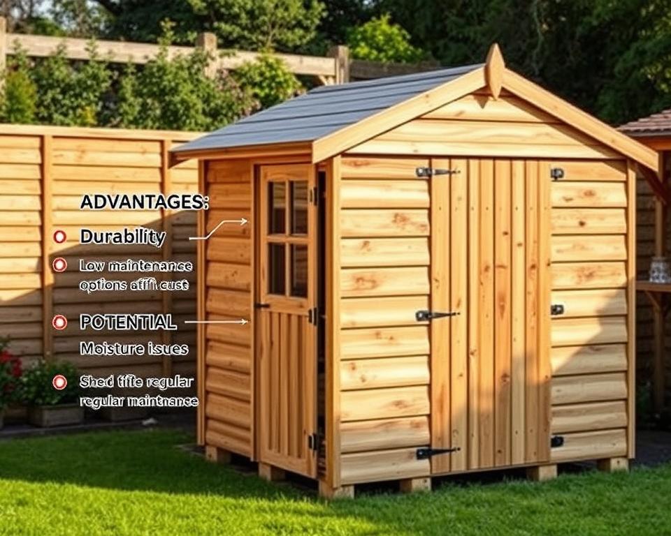 advantages and disadvantages of overlap sheds