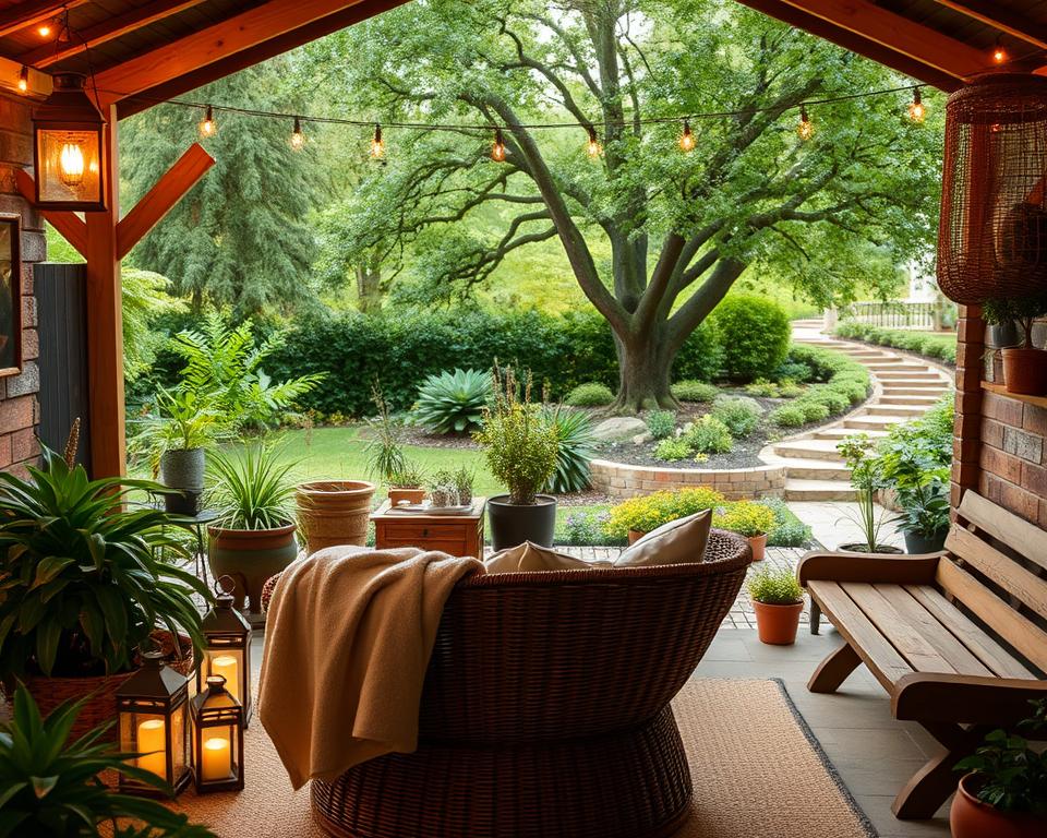 ambient lighting and natural elements