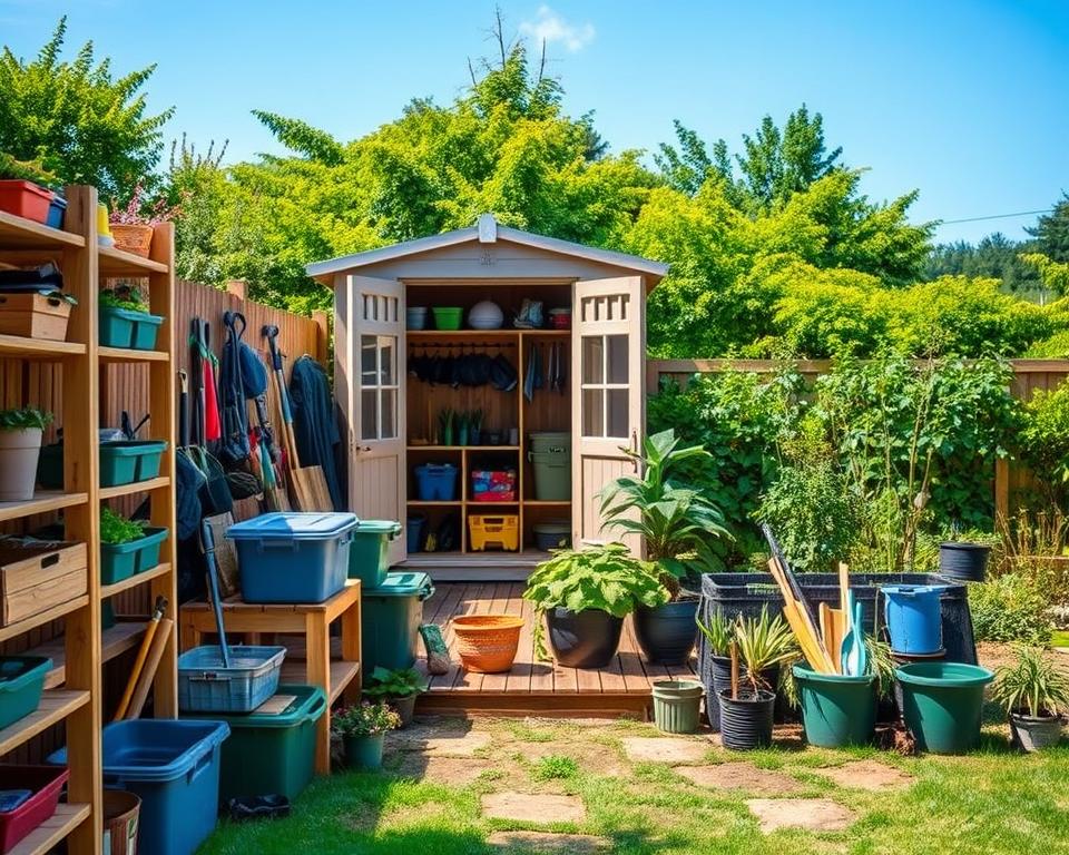 assessing garden storage space