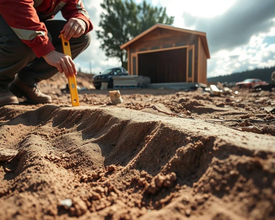 assessing shed base slope