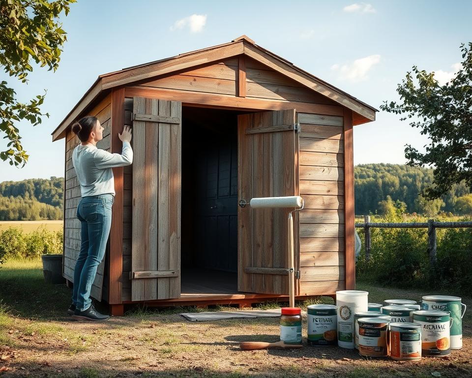 assessing shed condition for painting