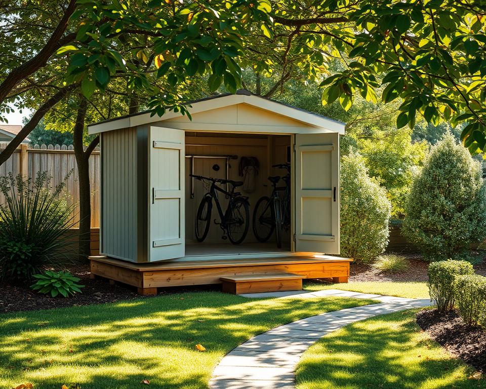 bike shed installation