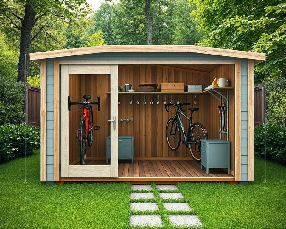 bike shed size and layout