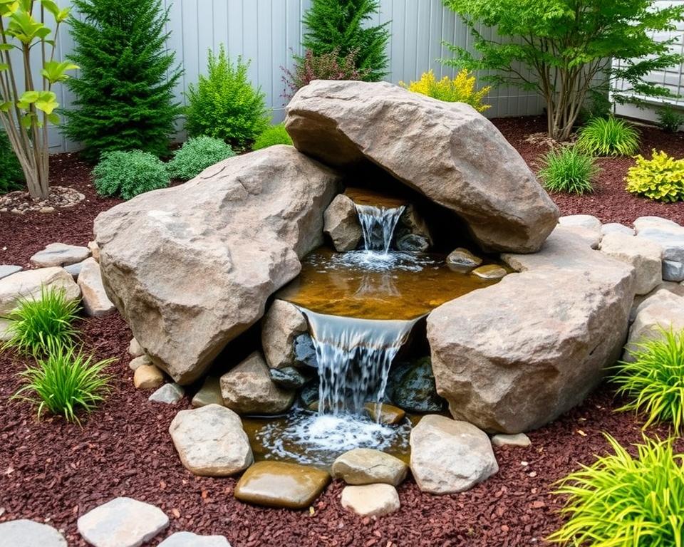 boulder water features for small gardens