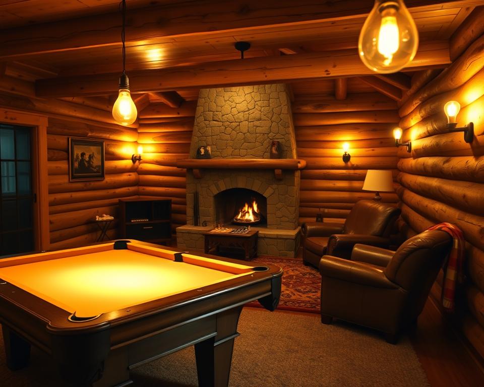 cabin games room lighting