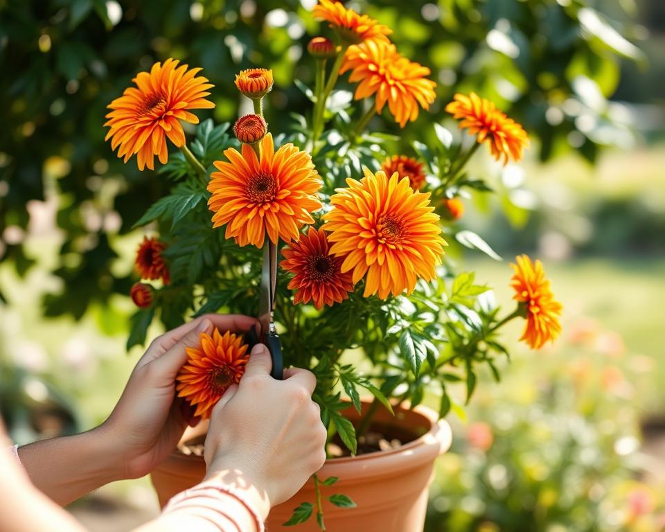 chrysanthemum pruning