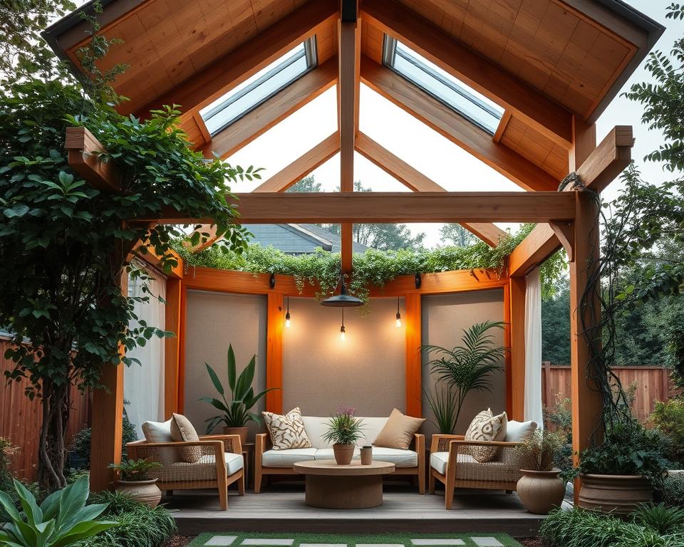 combined indoor-outdoor gazebo space combined indoor-outdoor gazebo space
