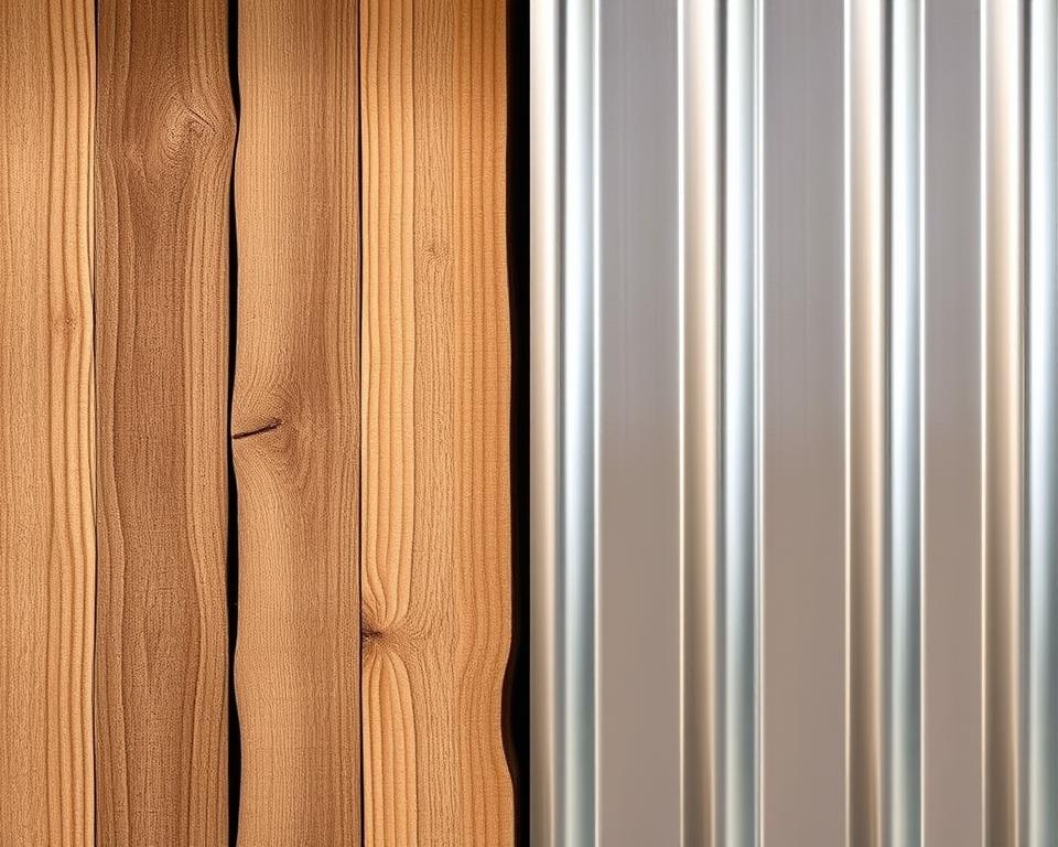 comparing wooden and metal shed materials