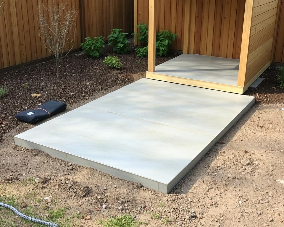 concrete shed base cost UK