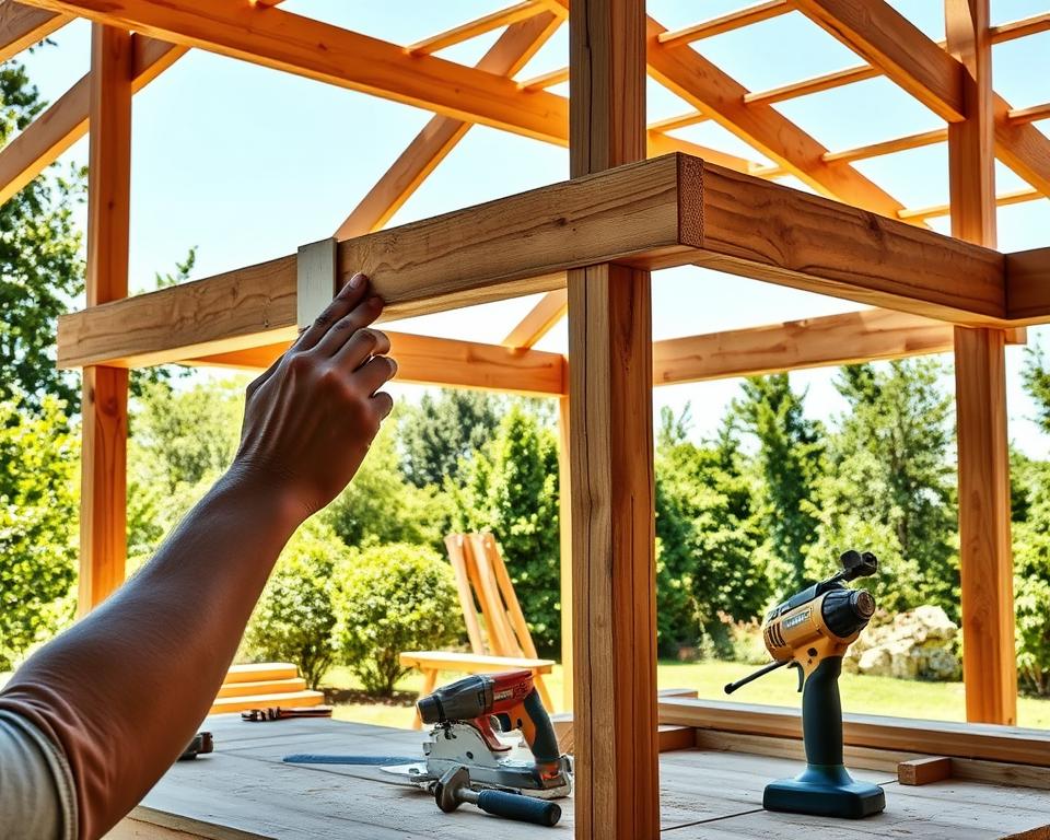 constructing gazebo frame and posts