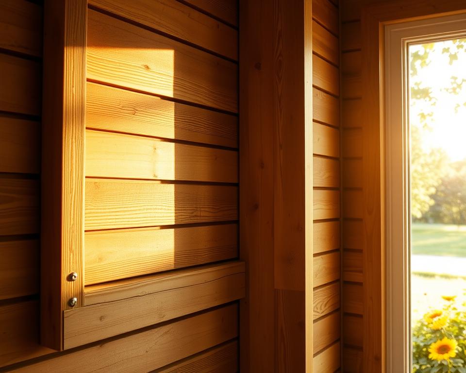 corner summer house wall panel installation