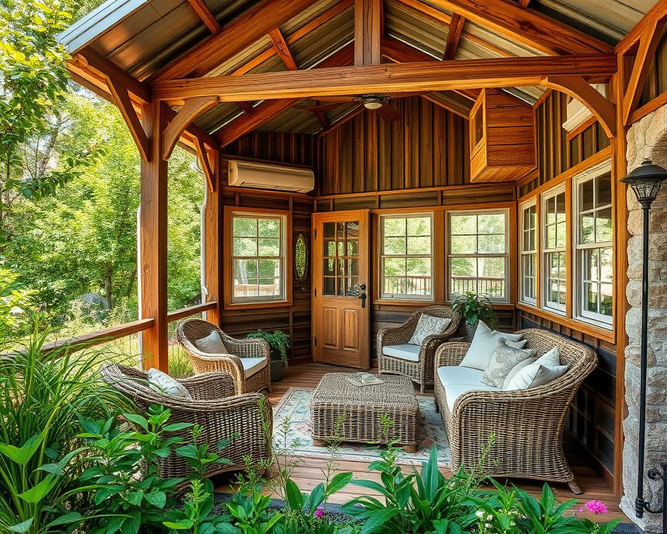 corner summerhouse design materials