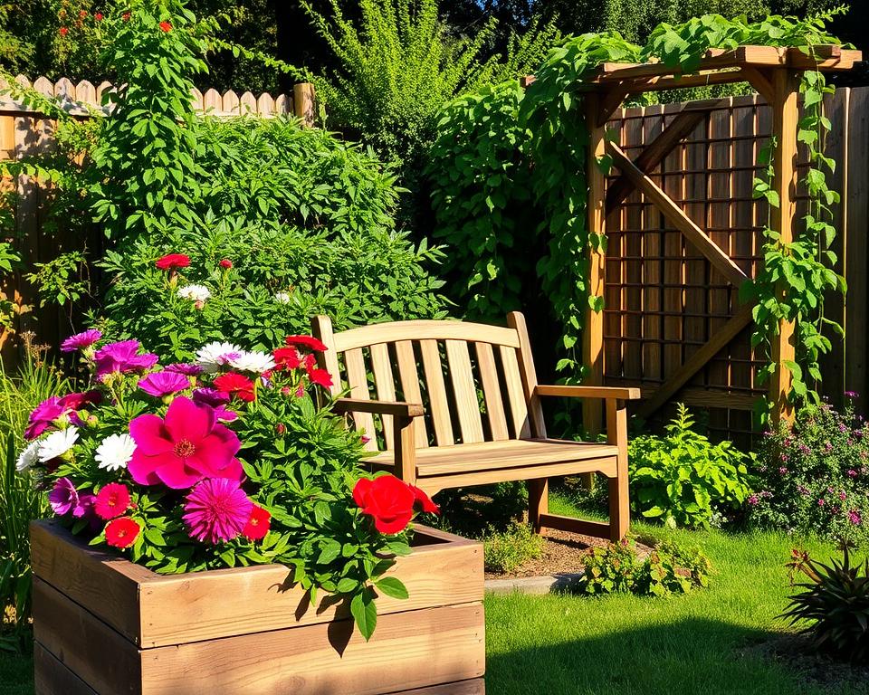 creative outdoor garden wood projects