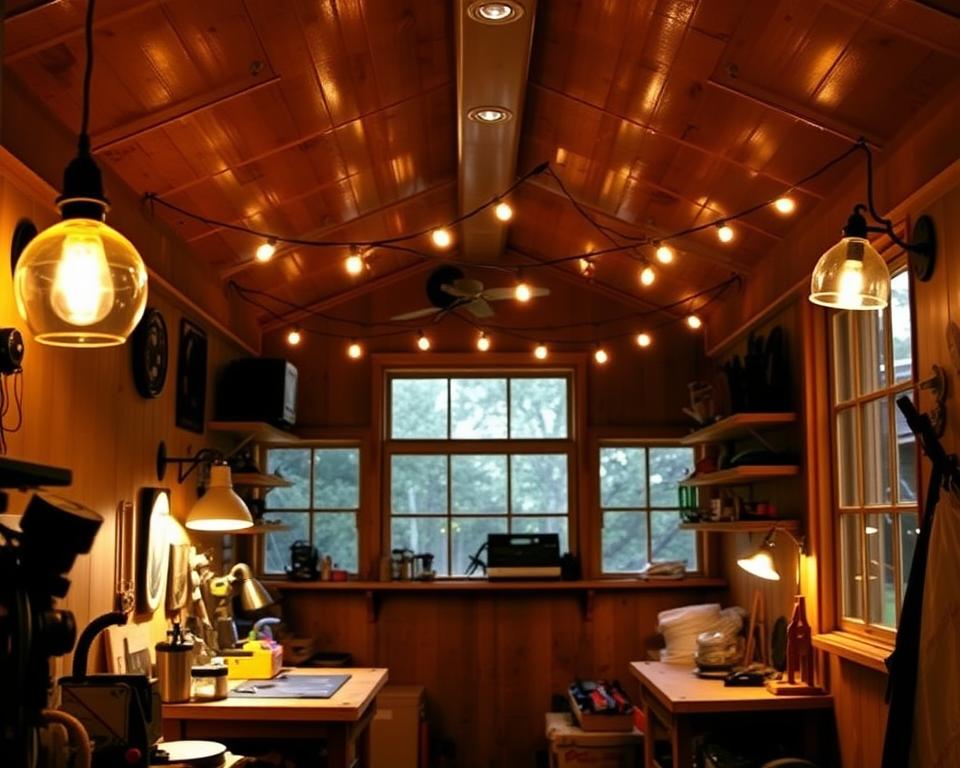 creative shed lighting ideas