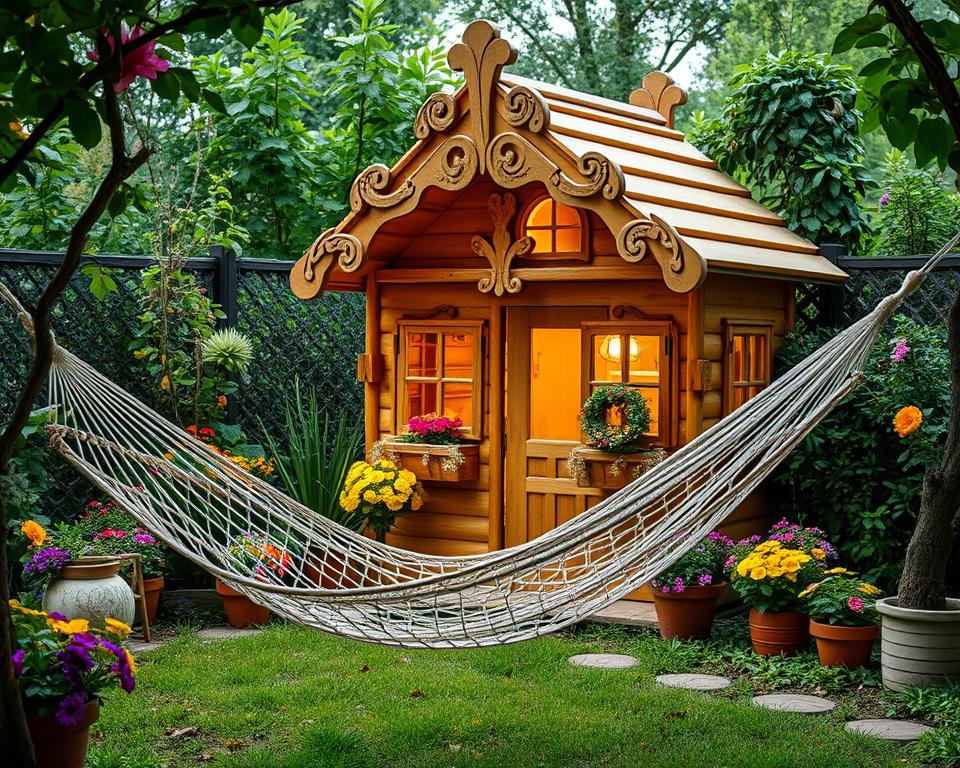 creative wooden playhouse decor