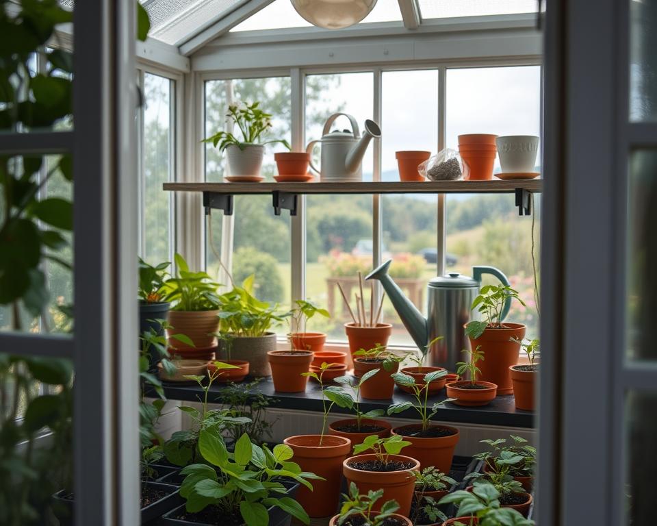customising mini greenhouse finishing touches