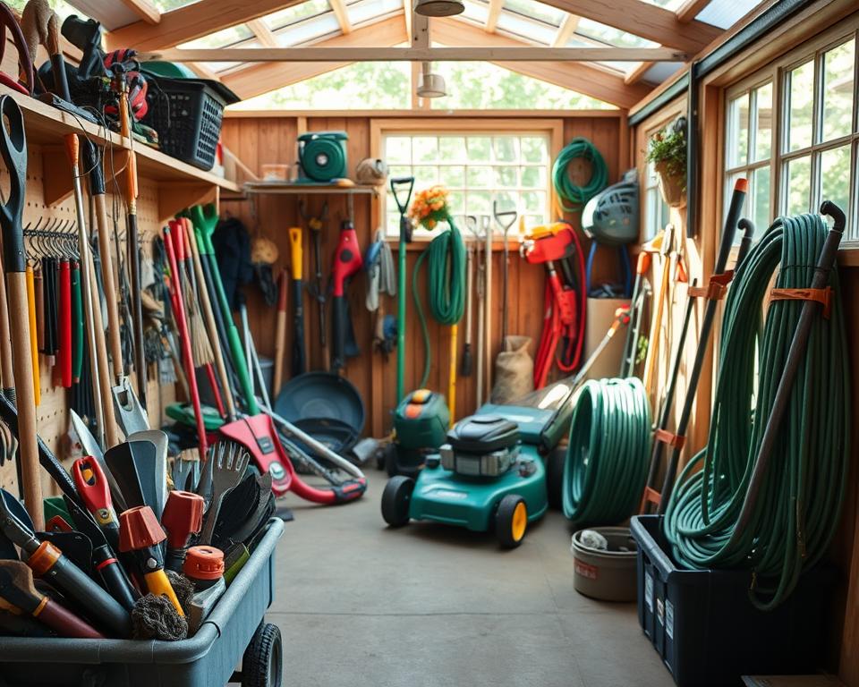 decluttering garden tools