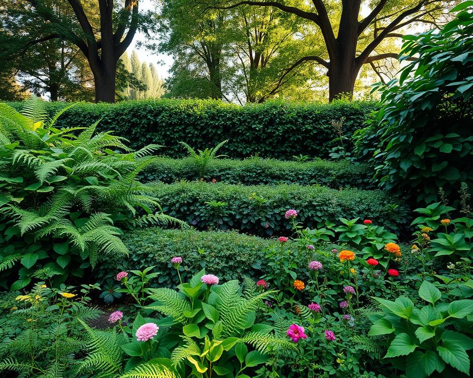 dense planting garden layout