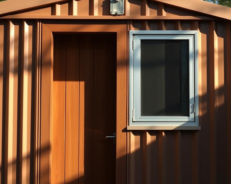 door and window installation for shed