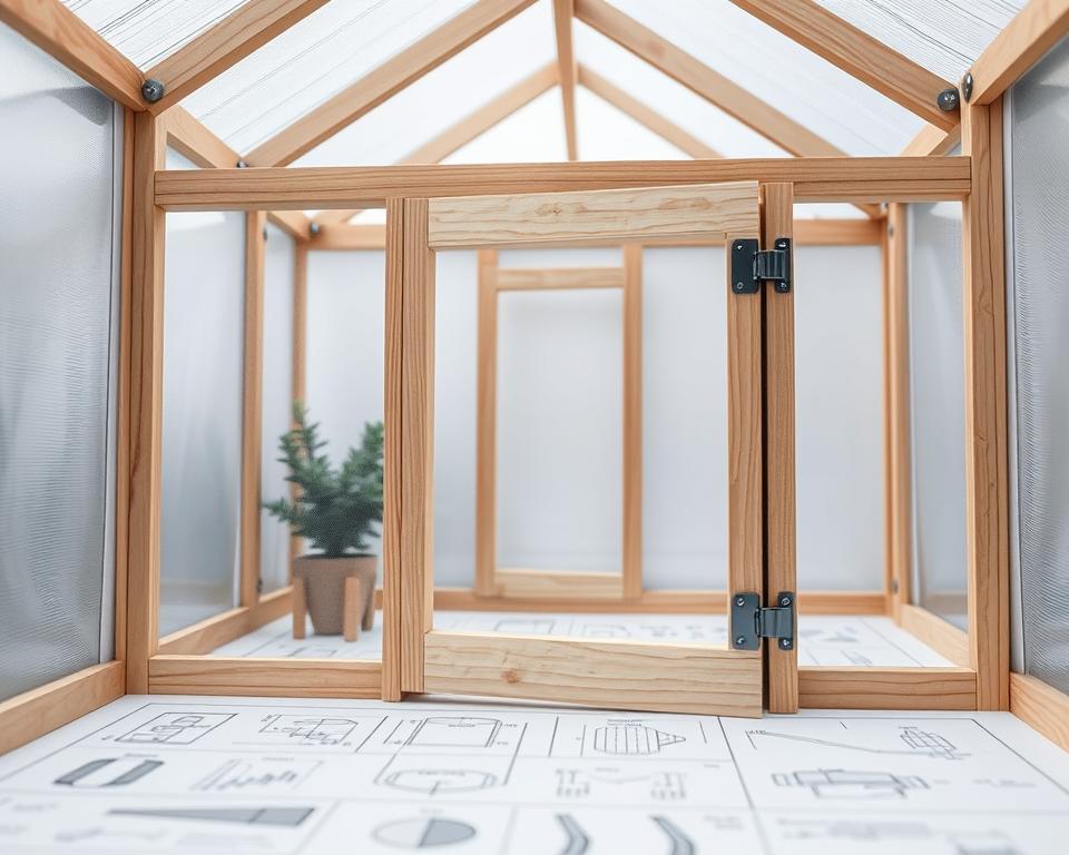 door assembly for mini greenhouse