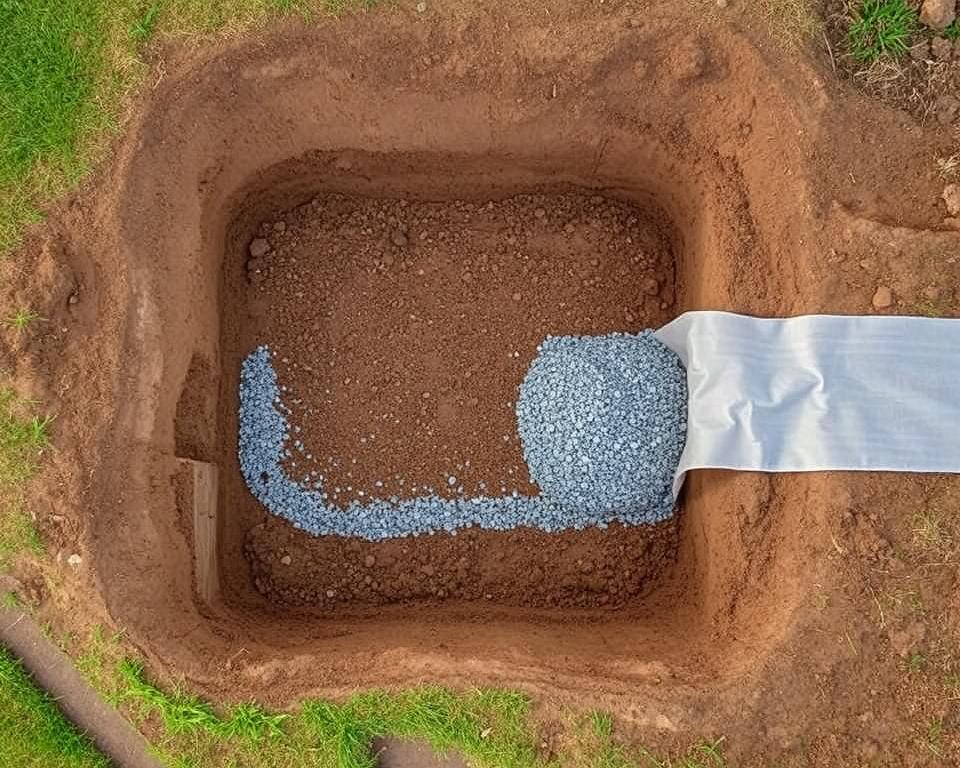 drainage and levelling for shed base