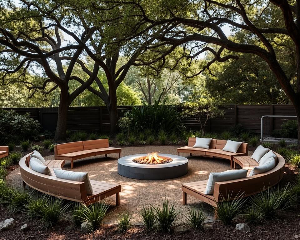 fire pit seating area design