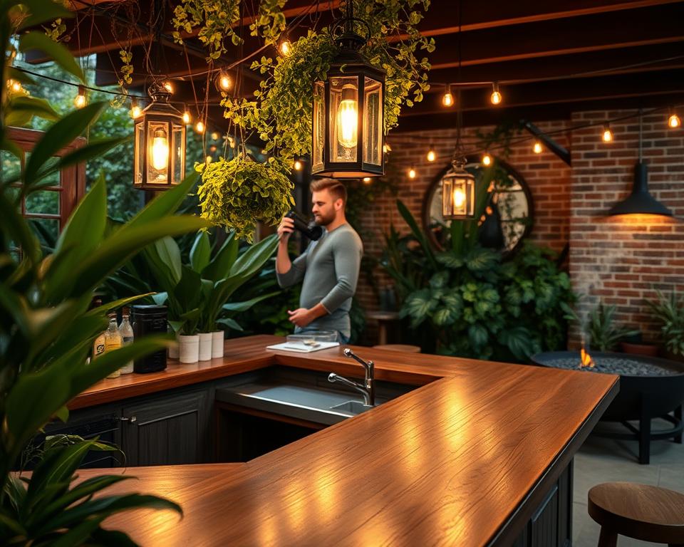 garden bar lighting design