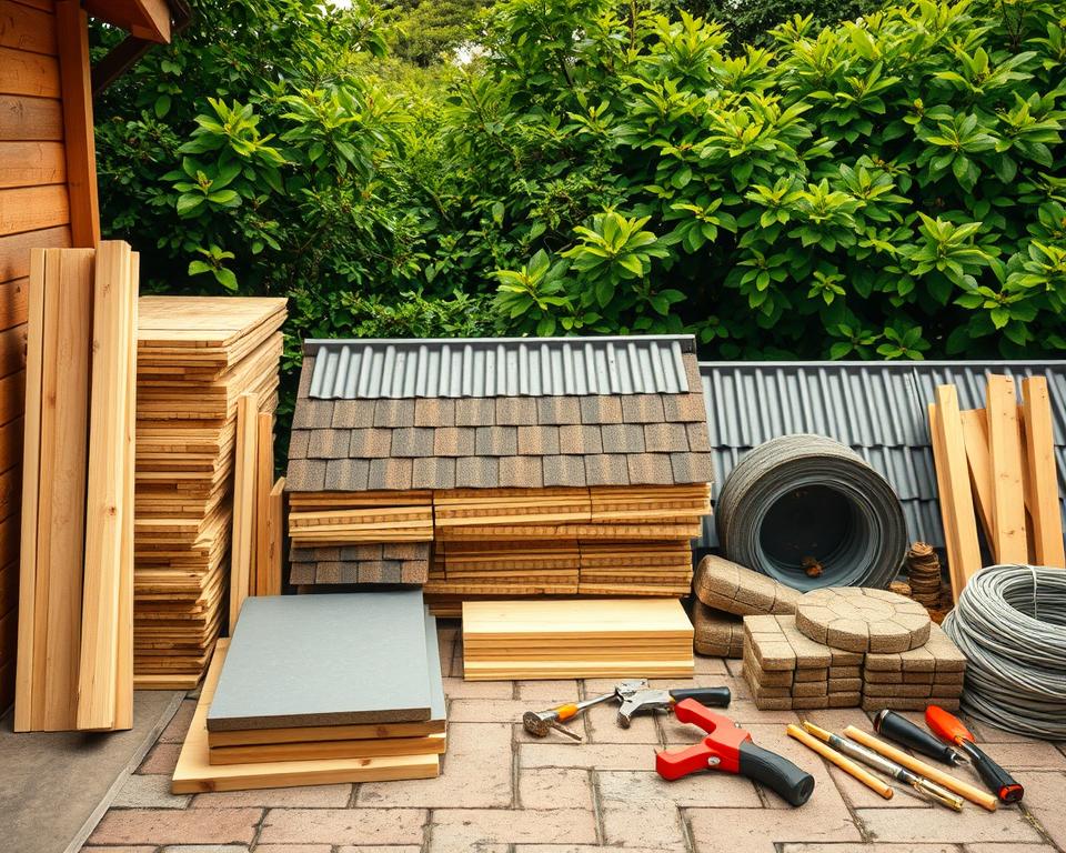 garden cabin construction materials