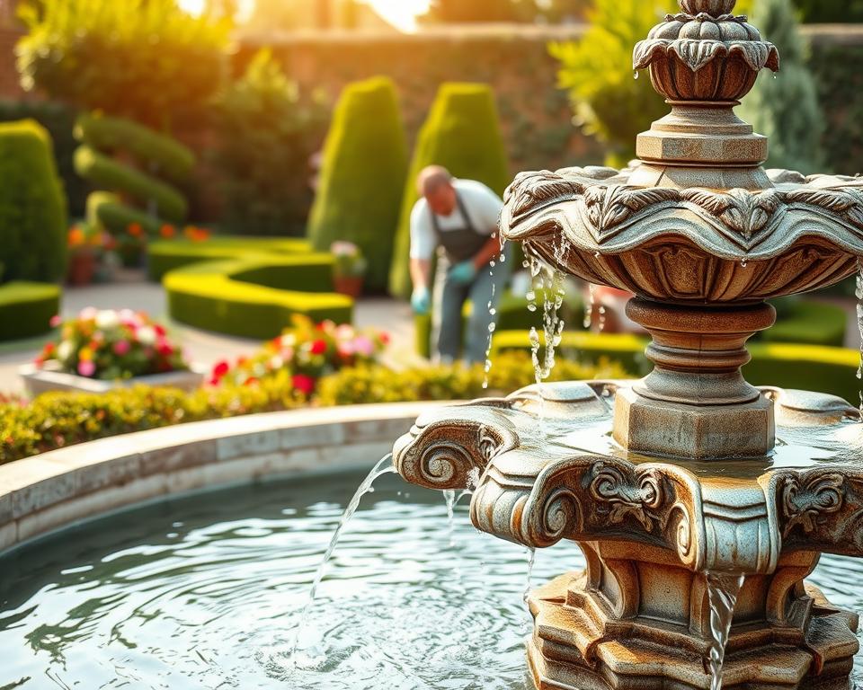 garden fountain maintenance