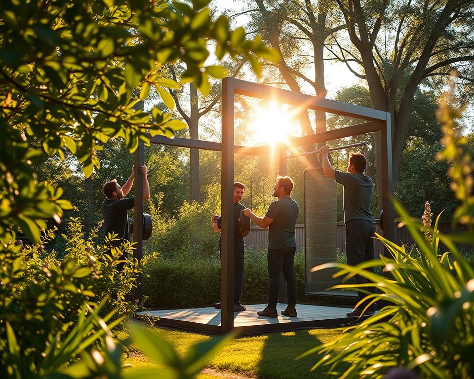 garden gym installation process