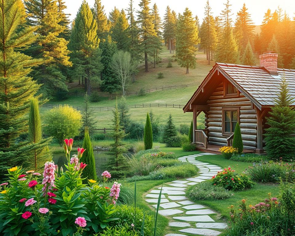 garden layout planning for cabin placement