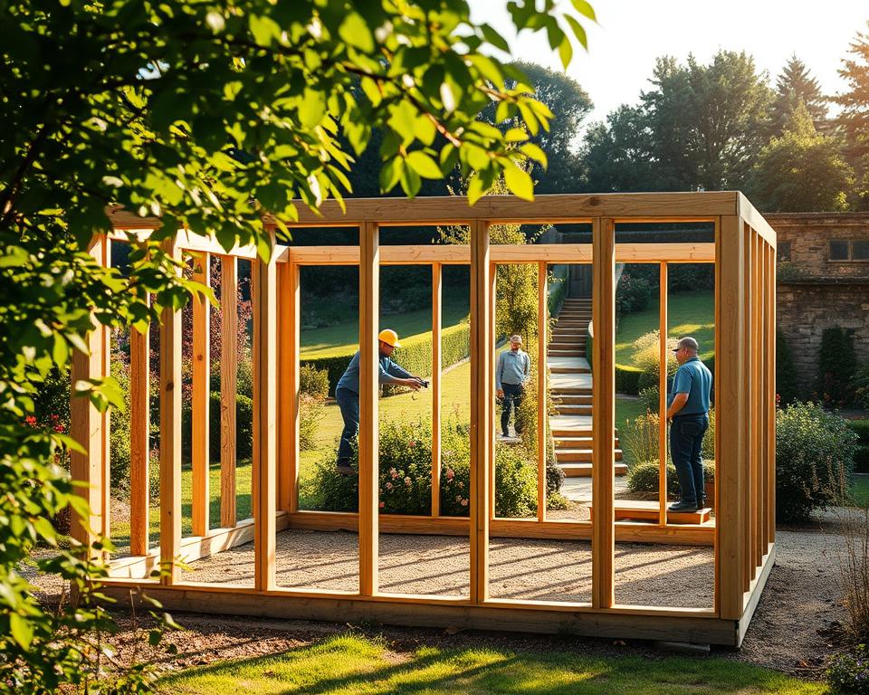 garden room construction process