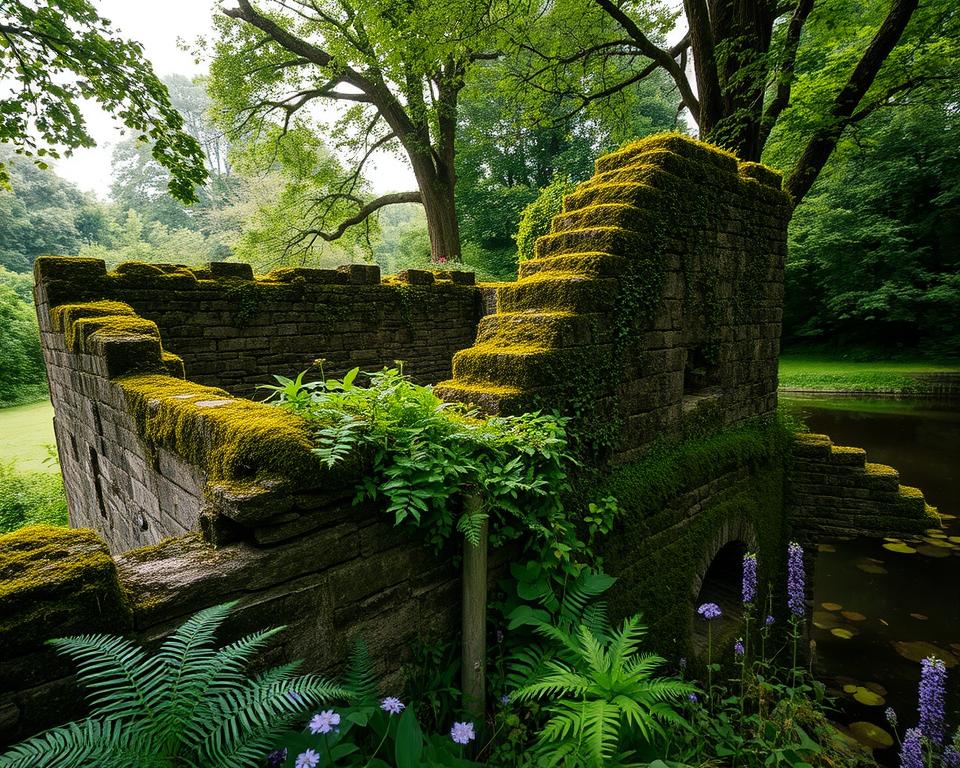 garden ruin wall
