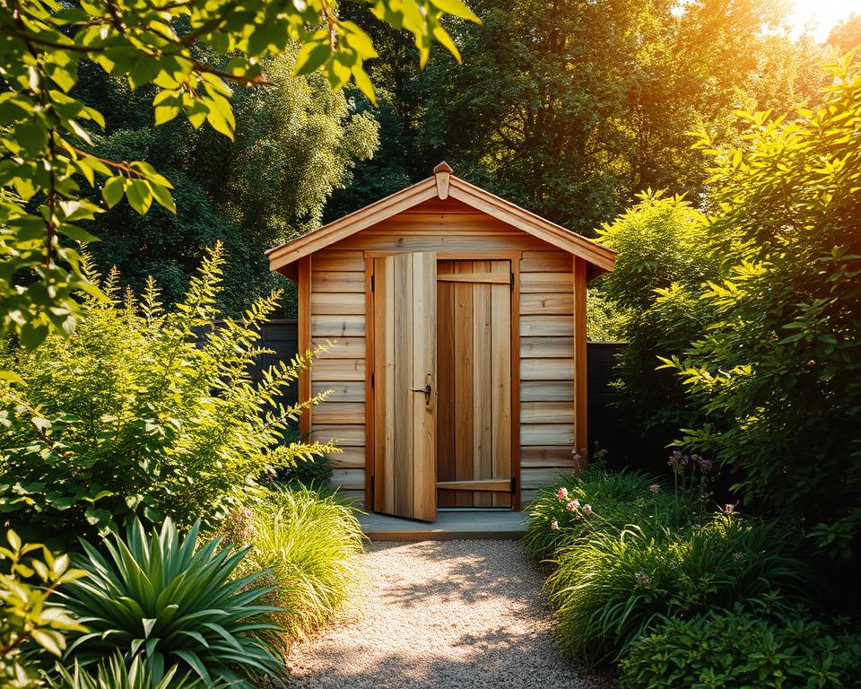garden storage shed sizing and placement