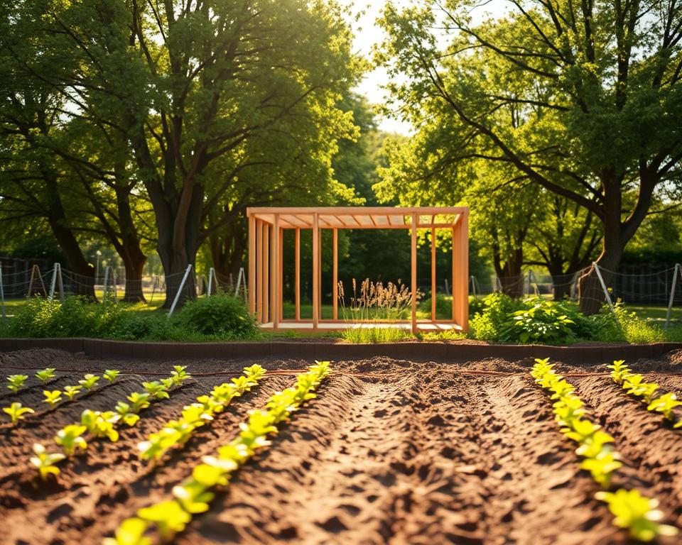 garden summer house site preparation