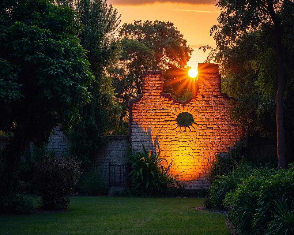 garden wall lighting ideas