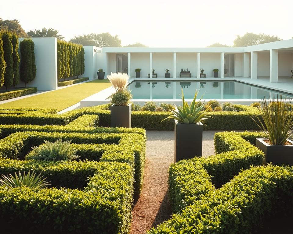 geometric garden shapes and clean lines