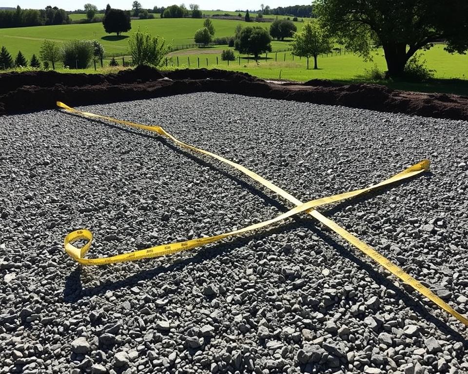 gravel shed foundation site selection