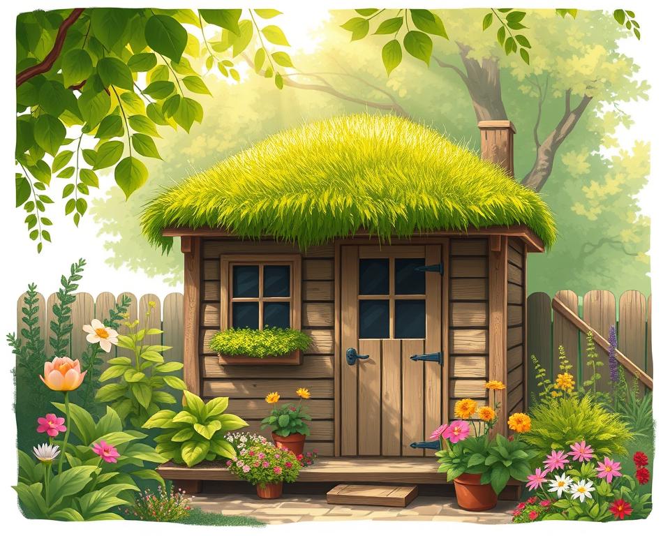 green roof for garden shed