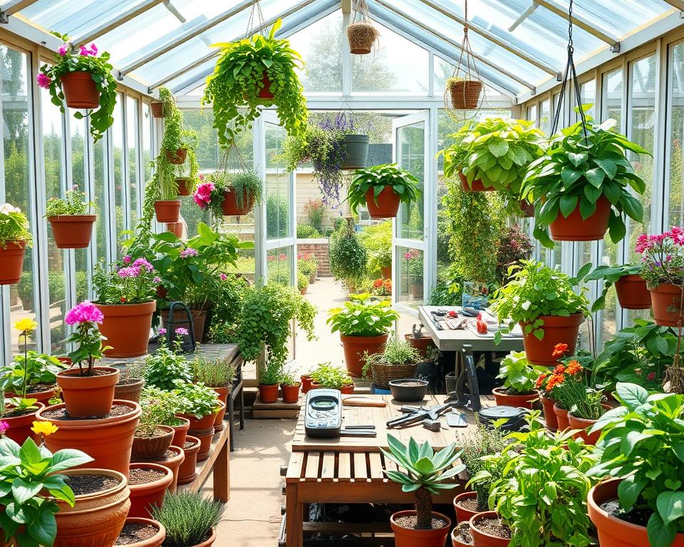 greenhouse and container gardening
