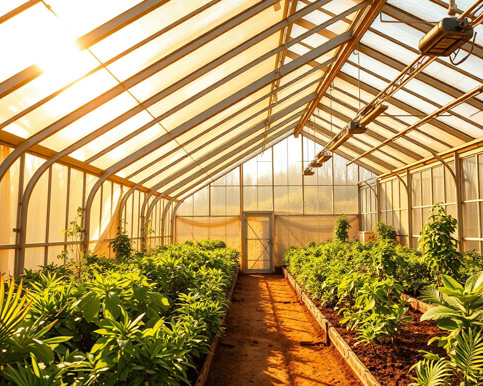 greenhouse sunlight orientation