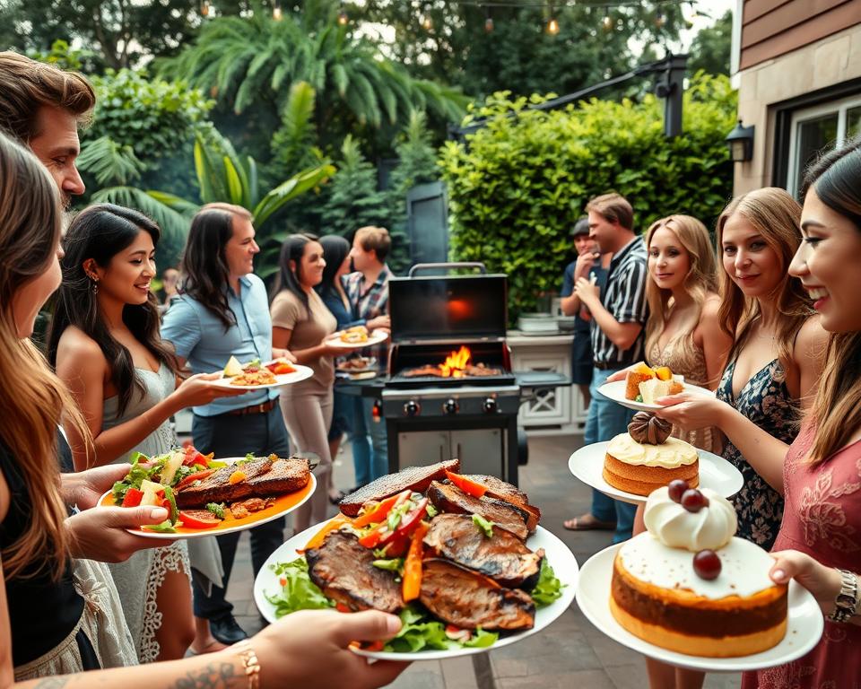 guest contributions at BBQ party