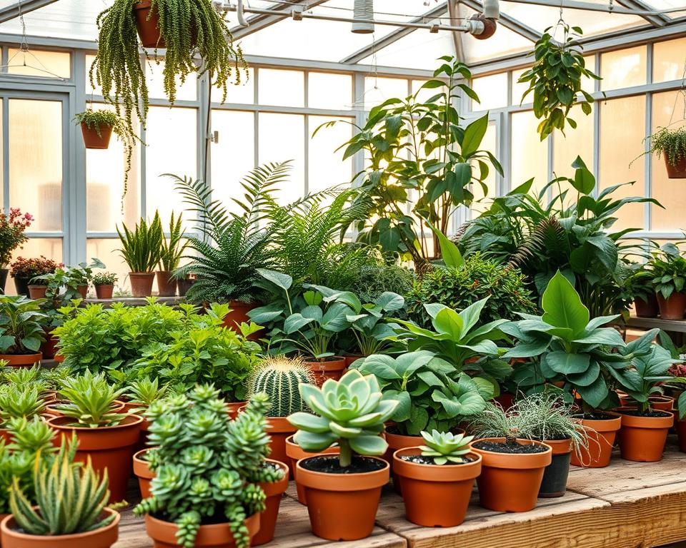 hardy greenhouse plants selection