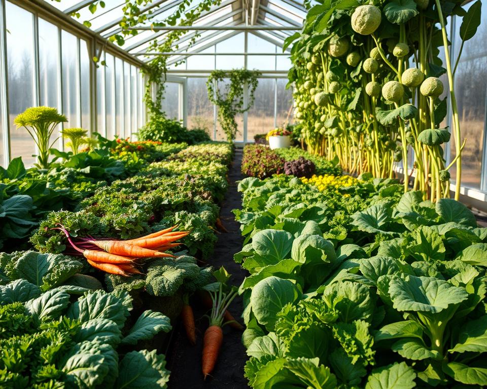 ideal vegetables for winter greenhouse