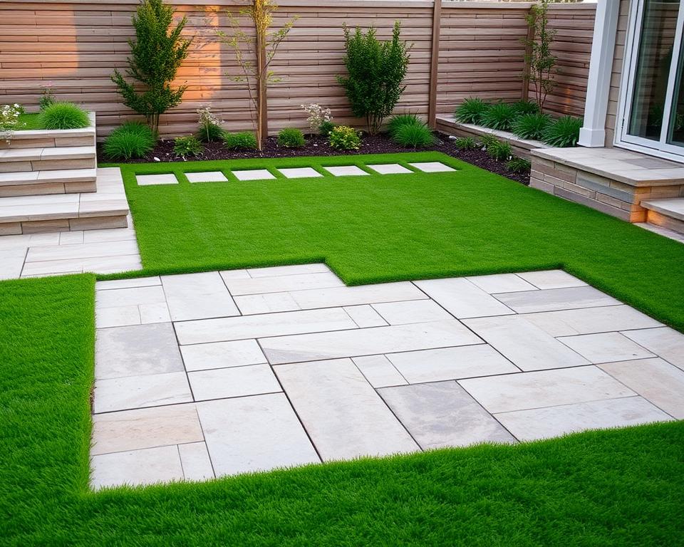 innovative hardscaping with artificial turf