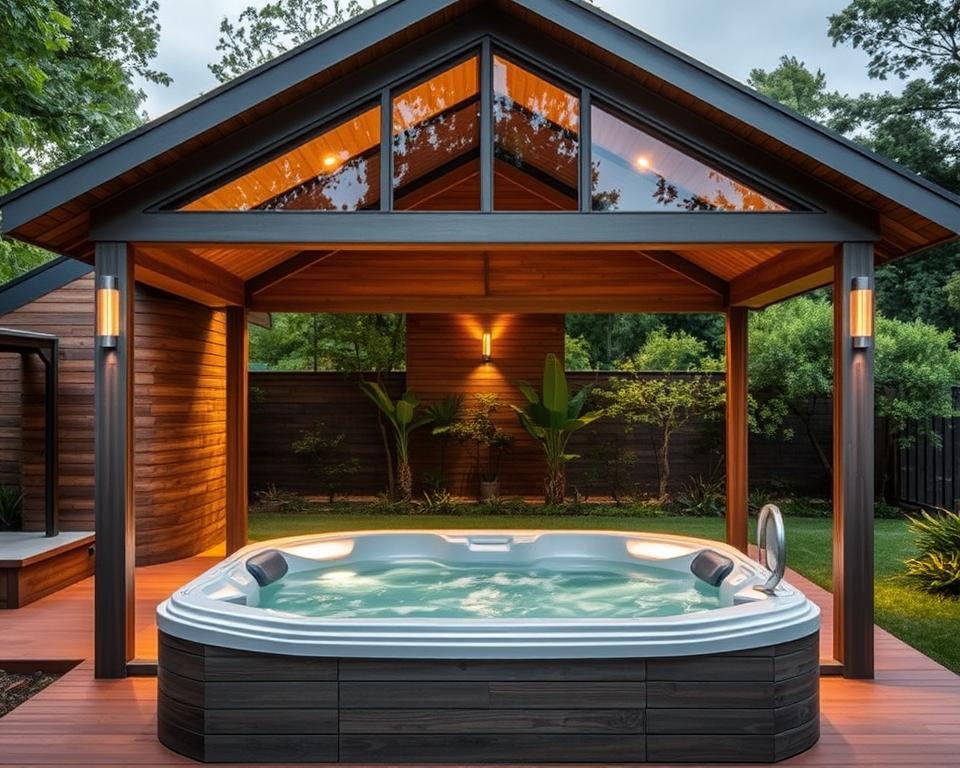 innovative hot tub sheltering structures