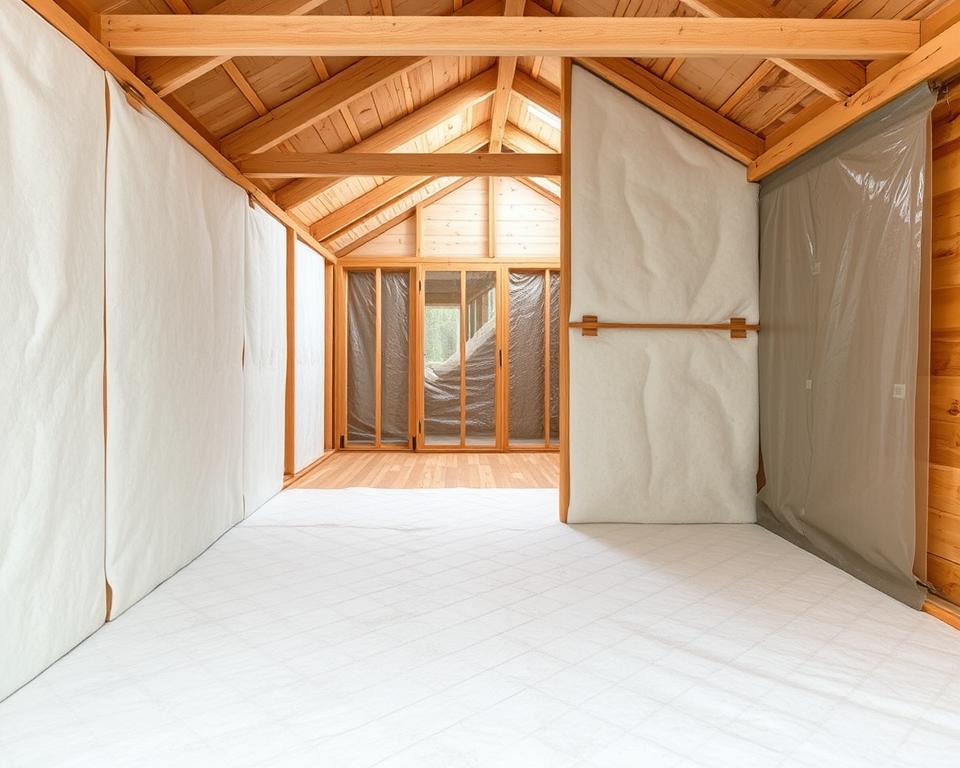 insulation and moisture barrier installation