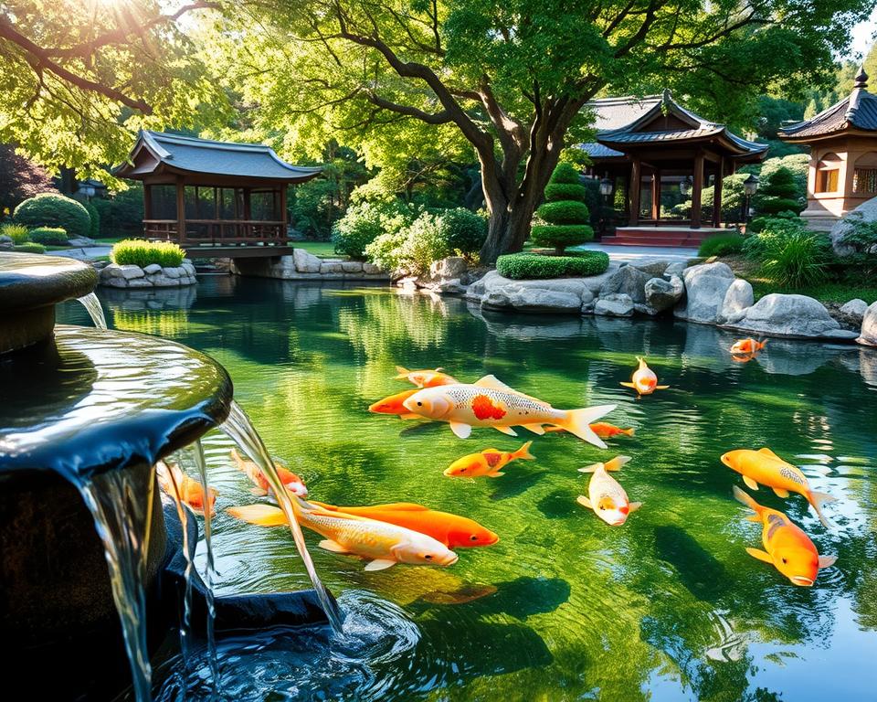 koi pond water feature